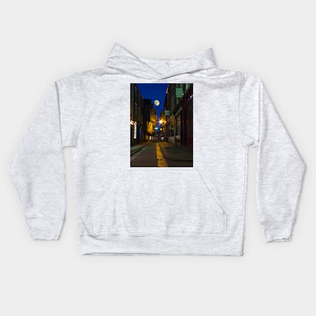 The Shambles at night, York, England Kids Hoodie by GrahamCSmith